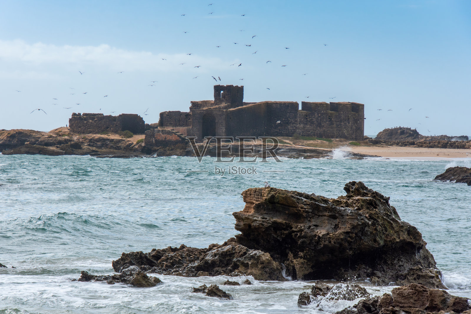 埃萨乌伊拉市港口的堡垒照片摄影图片