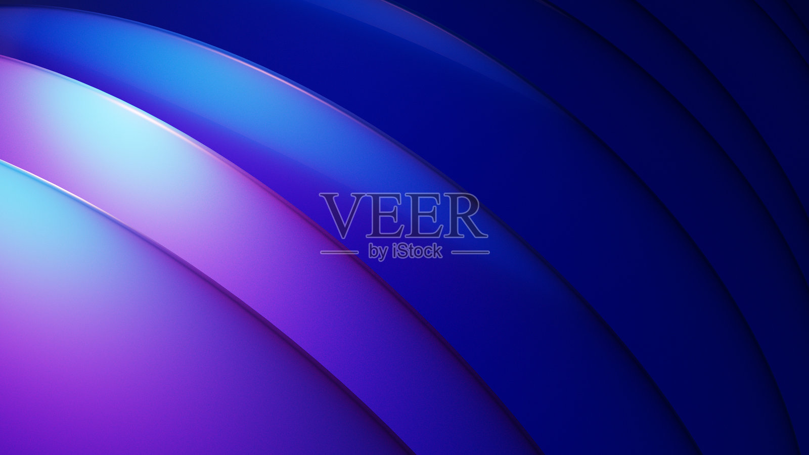 抽象蓝色背景与3D圆圈照片摄影图片