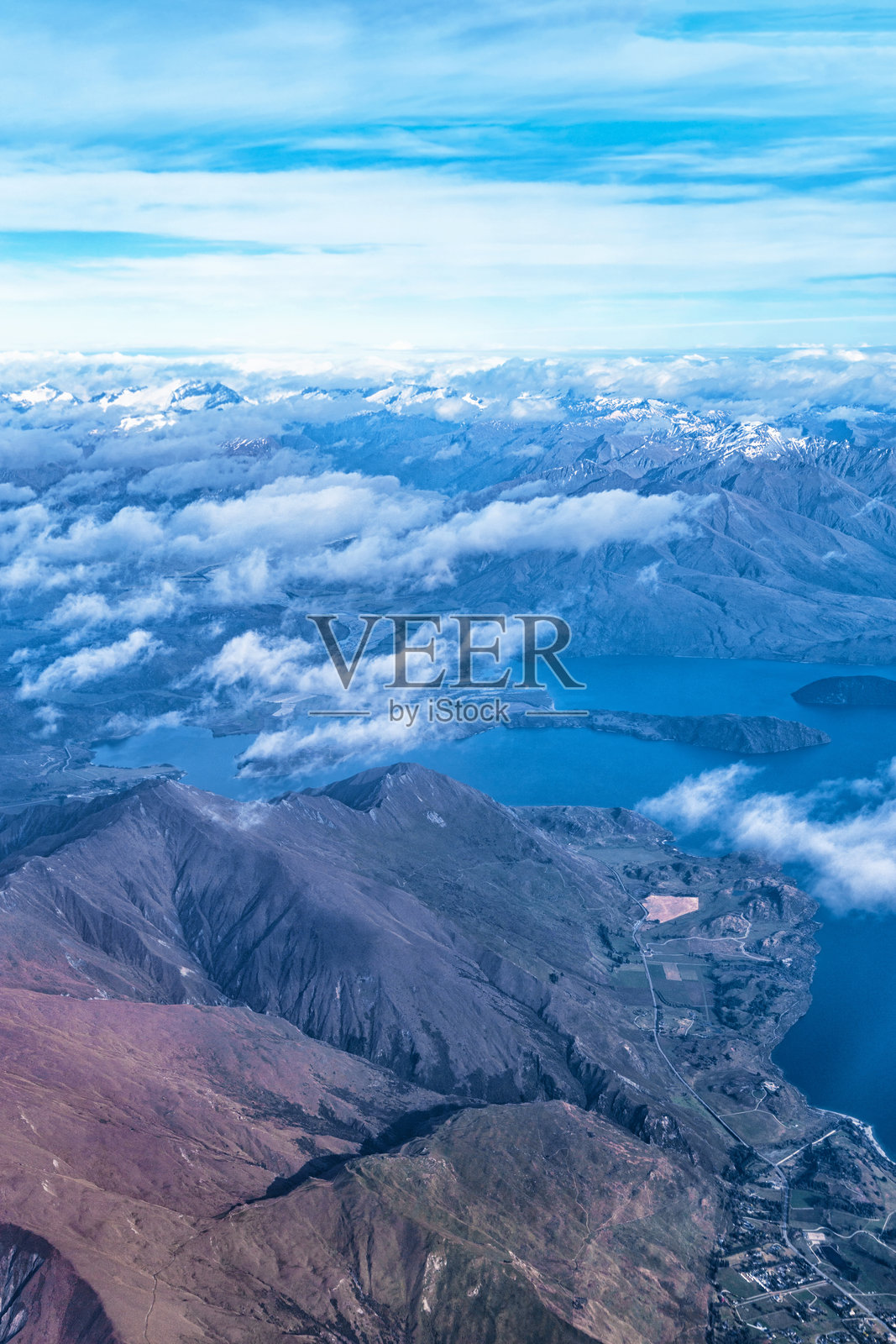 格伦杜湾，瓦纳卡湖，奥塔哥，新西兰南岛，大洋洲。照片摄影图片