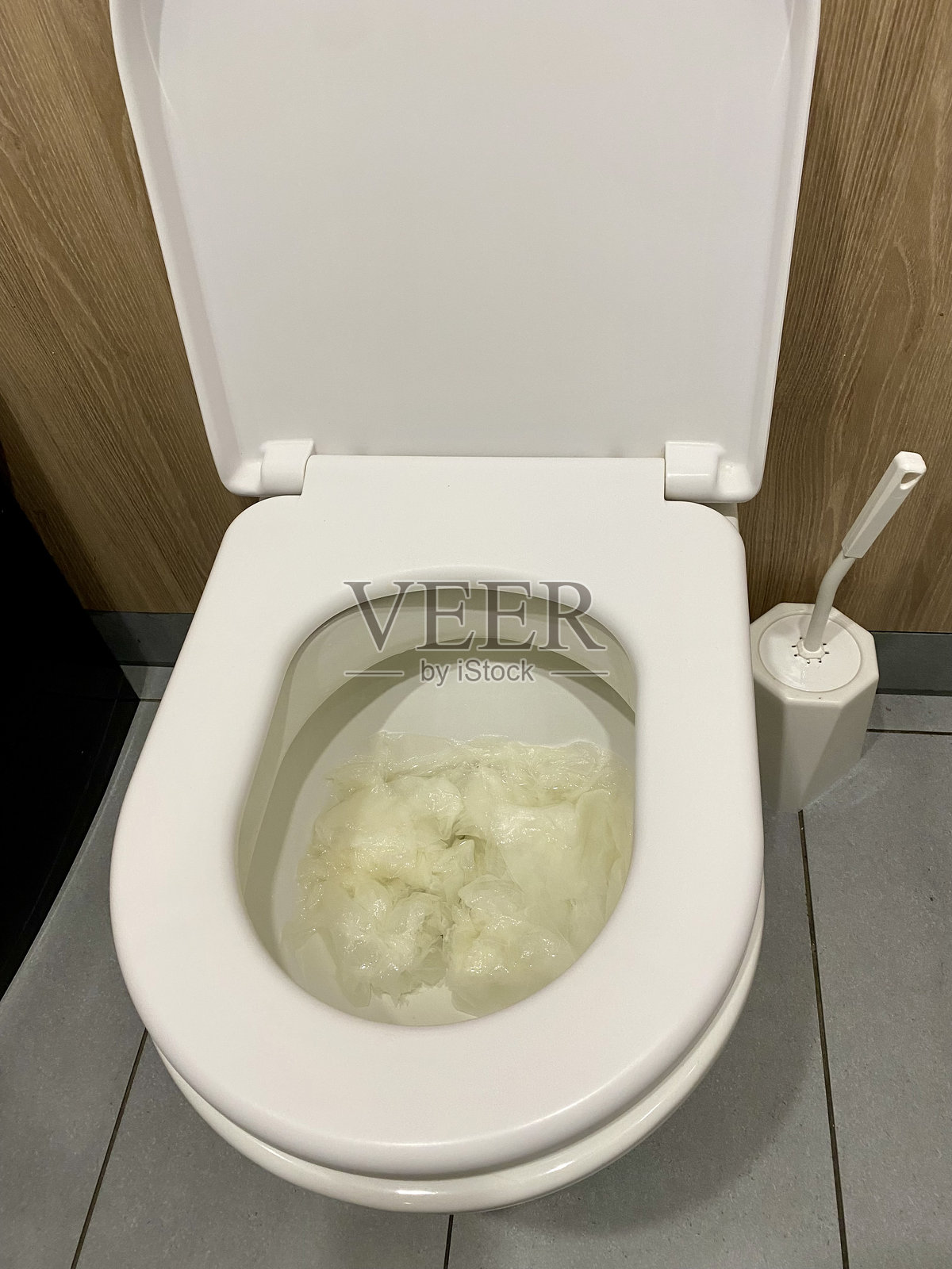 堵塞的厕所照片摄影图片