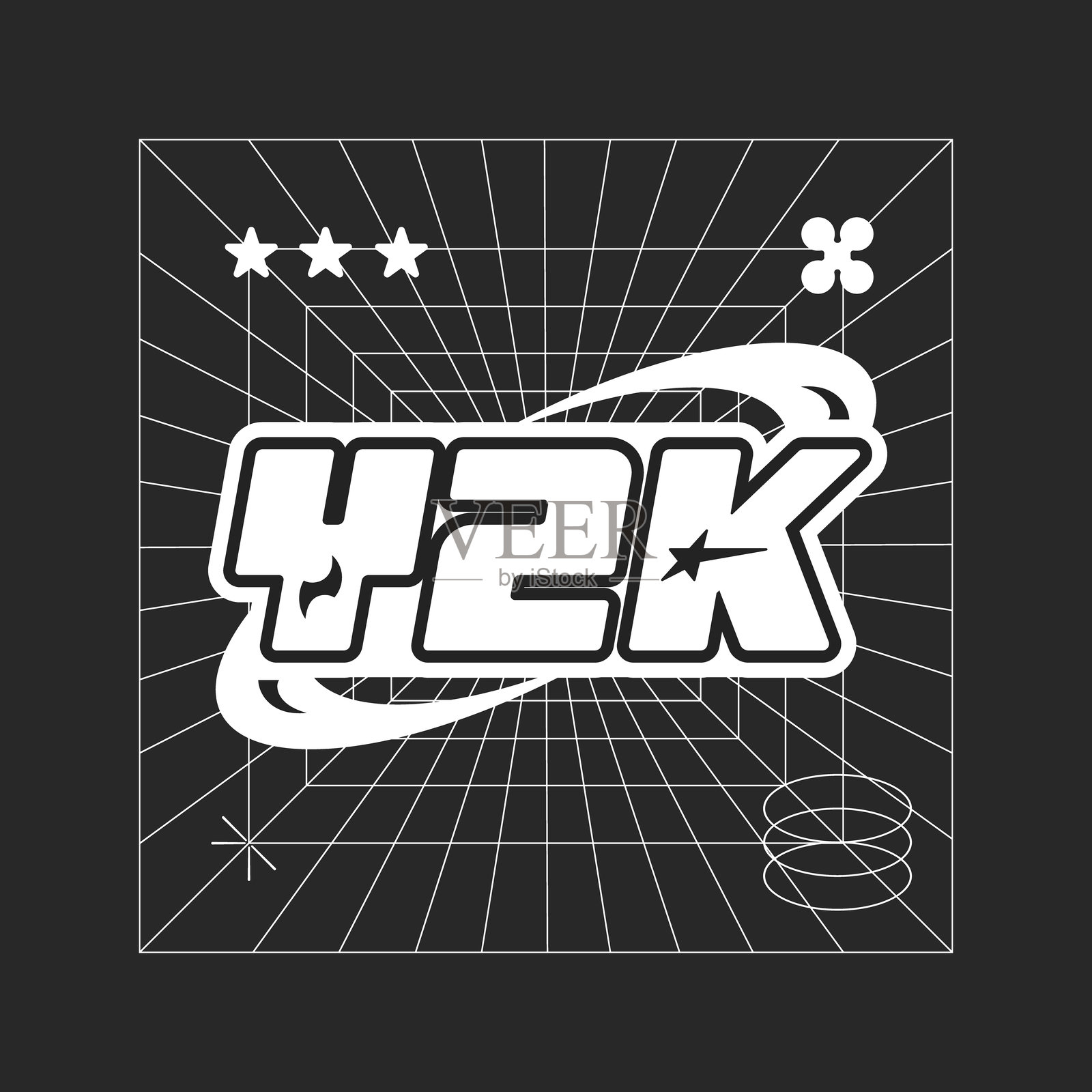 Y2K街头服饰设计文字插画图片素材