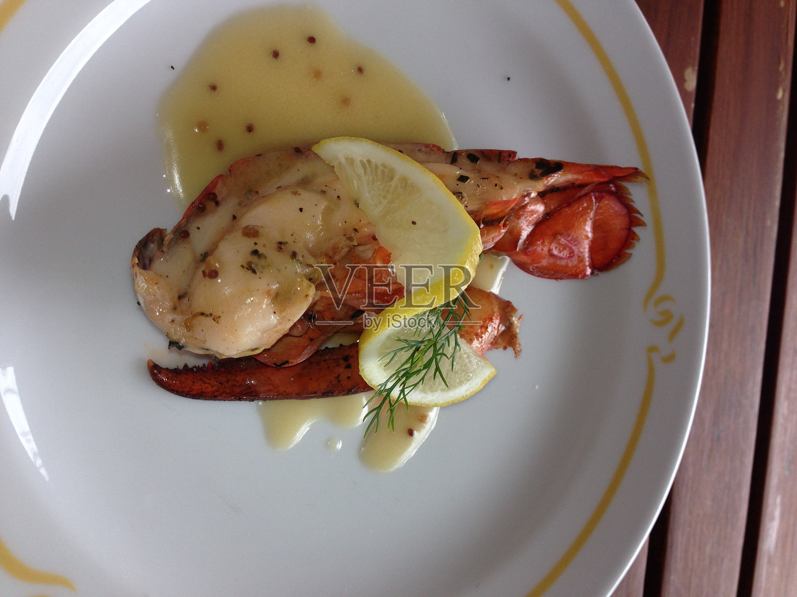 清迈泰国的水煮烤龙虾照片摄影图片