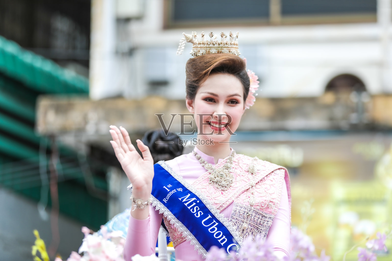 泰国乌汶府的蜡烛游行传统照片摄影图片