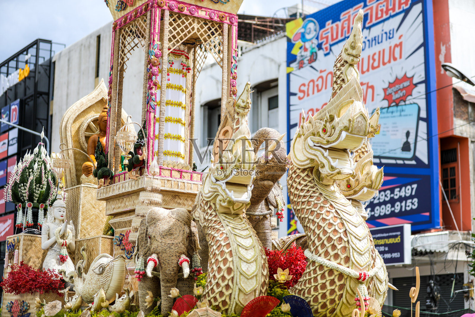 泰国乌汶府的蜡烛游行传统照片摄影图片