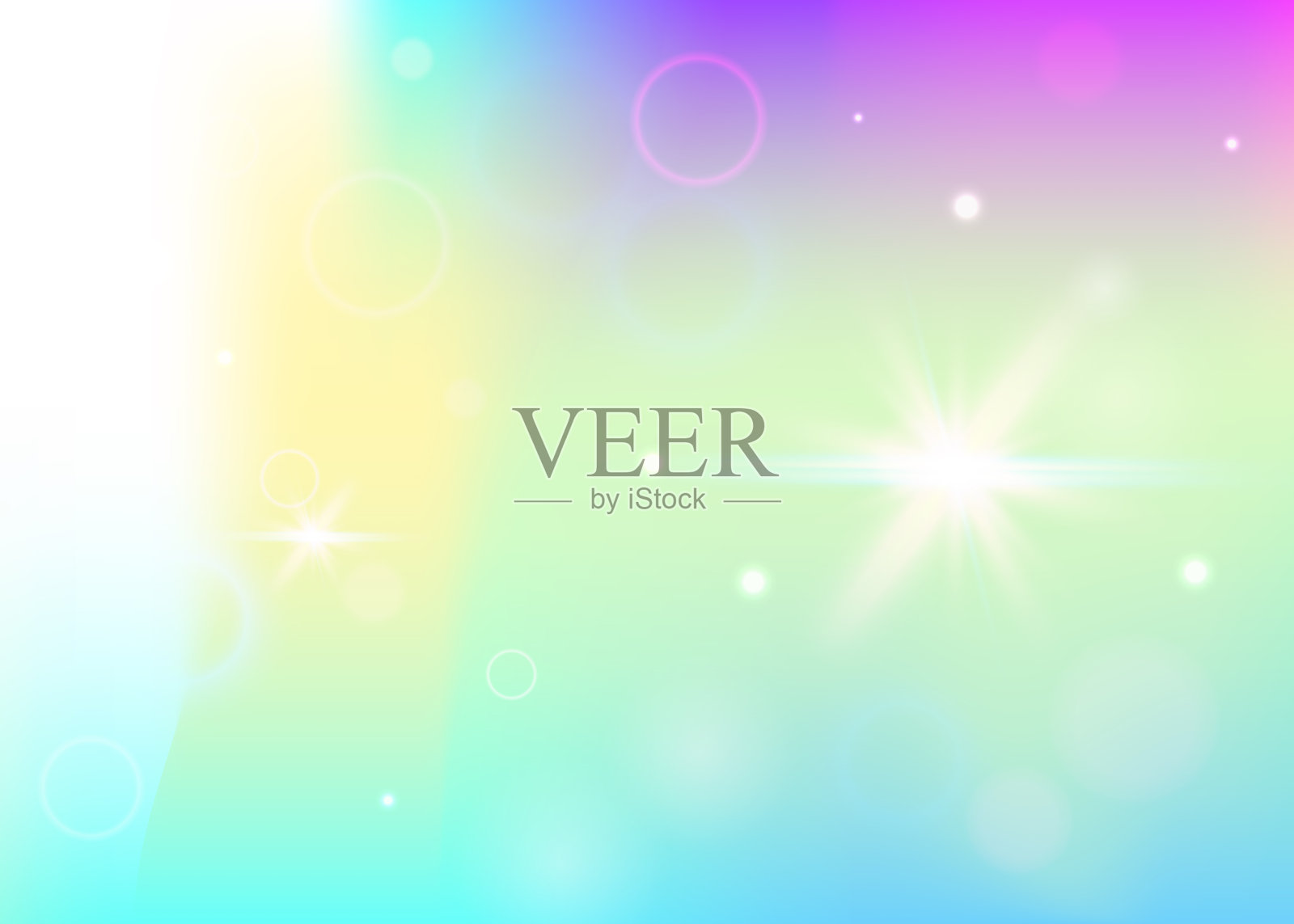 彩虹背景。紫色可爱渐变。魔法图案。全息神秘网格。粉色魔法全息图。淡紫色多彩邀请函。独角兽背景。糖果彩虹背景。插画图片素材