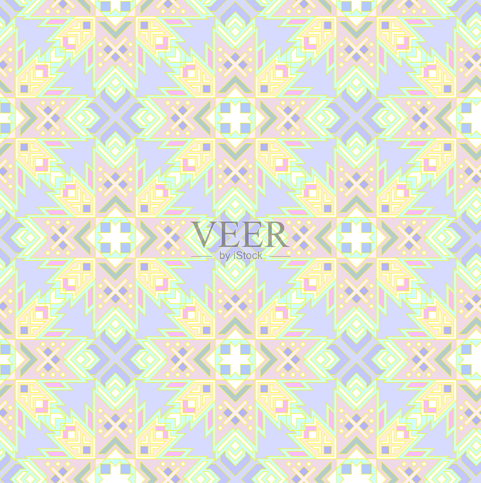 无缝装饰，带有波罗的海织物符号，矢量图像。插画图片素材