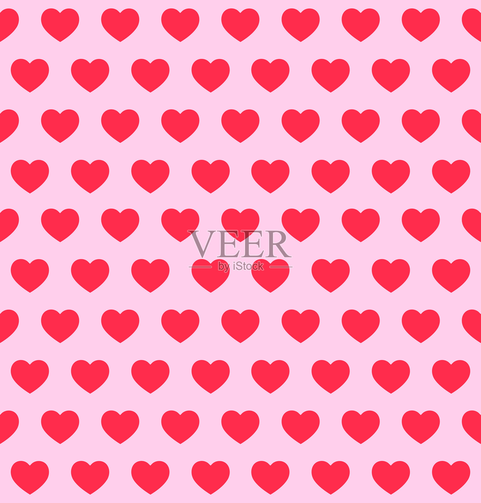 无限心形，无缝图案纹理插画图片素材