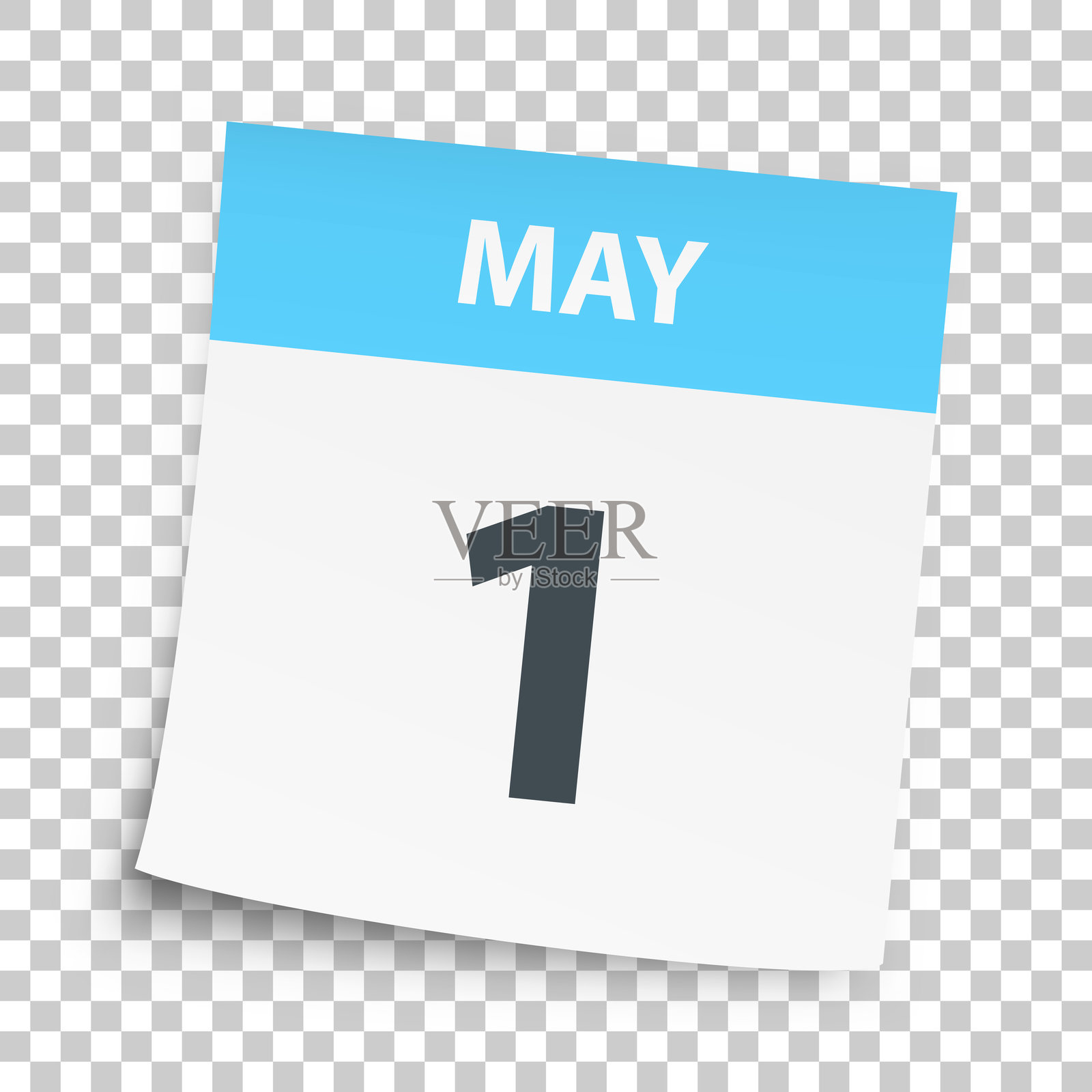 5月1日 - 空白背景上的日历插画图片素材