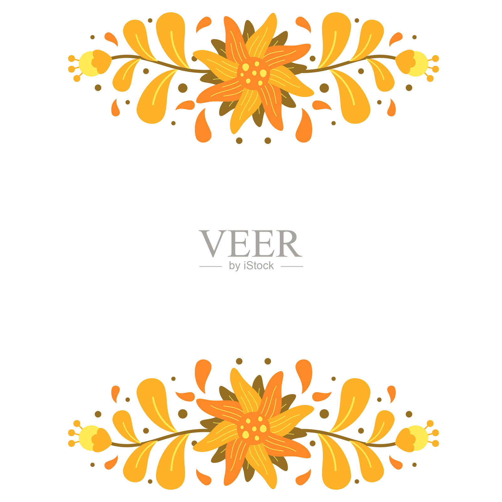 花卉框架矢量设计装饰插画图片素材