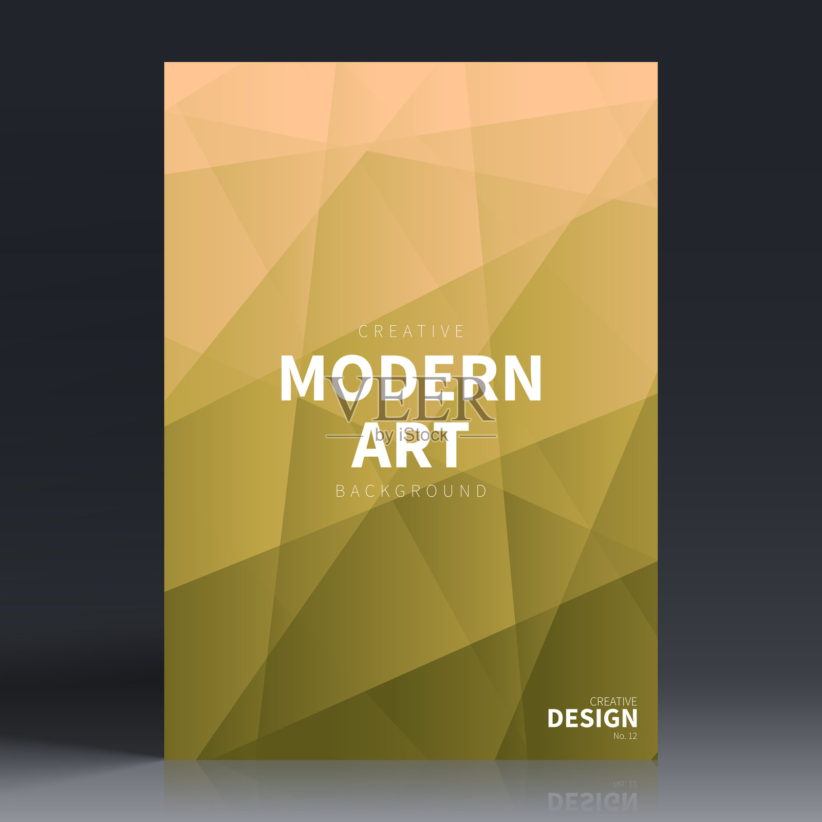 宣传册模板布局，绿色封面设计，商业年度报告，传单，杂志插画图片素材