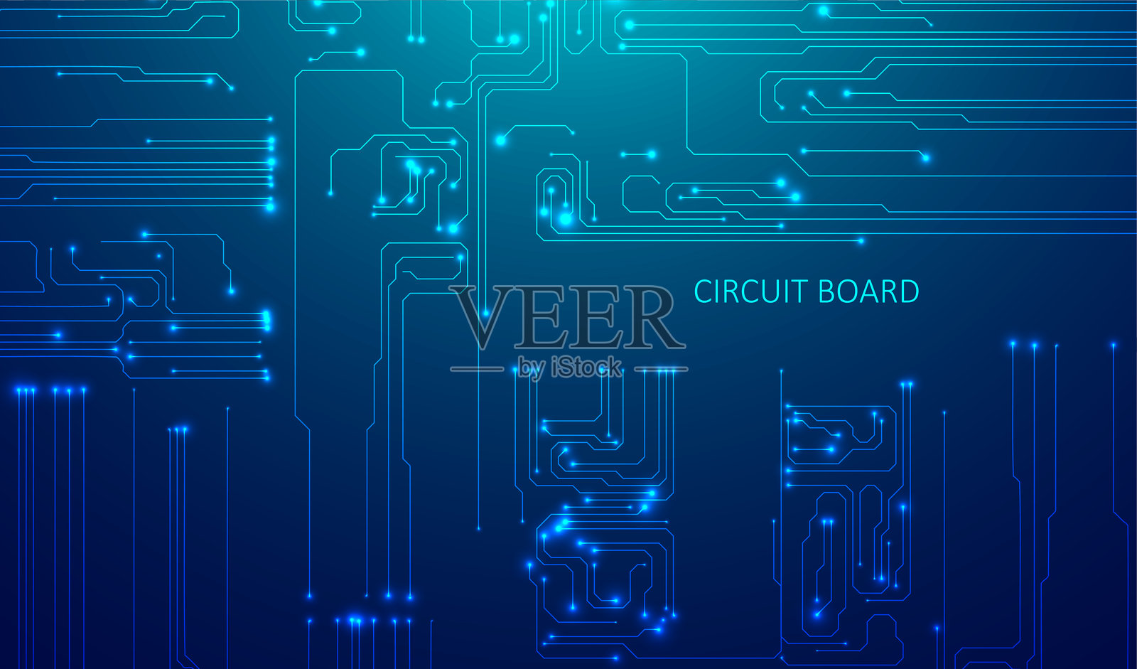 抽象电路板背景。插画图片素材