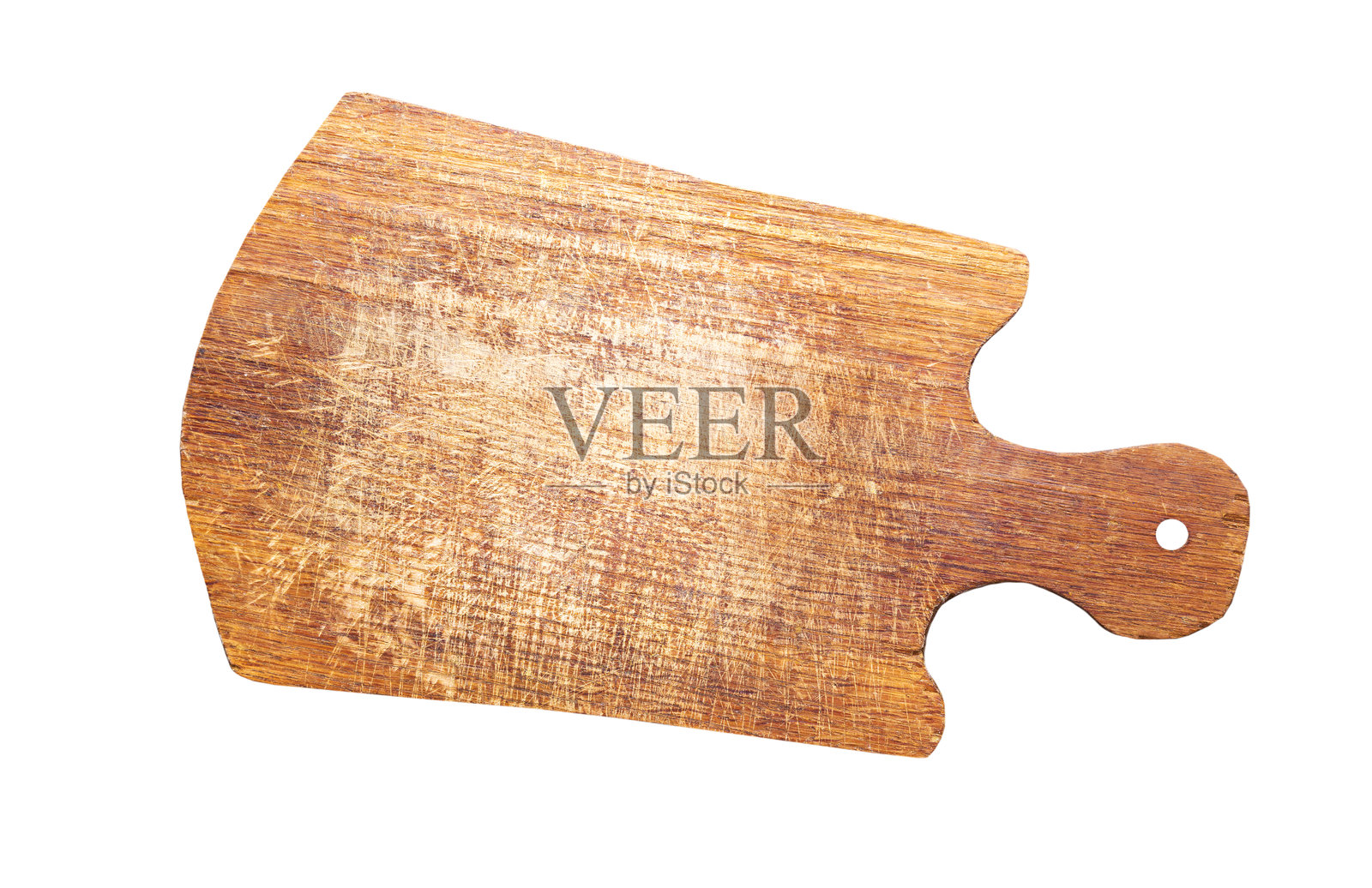 白色背景上的空木质切菜板照片摄影图片