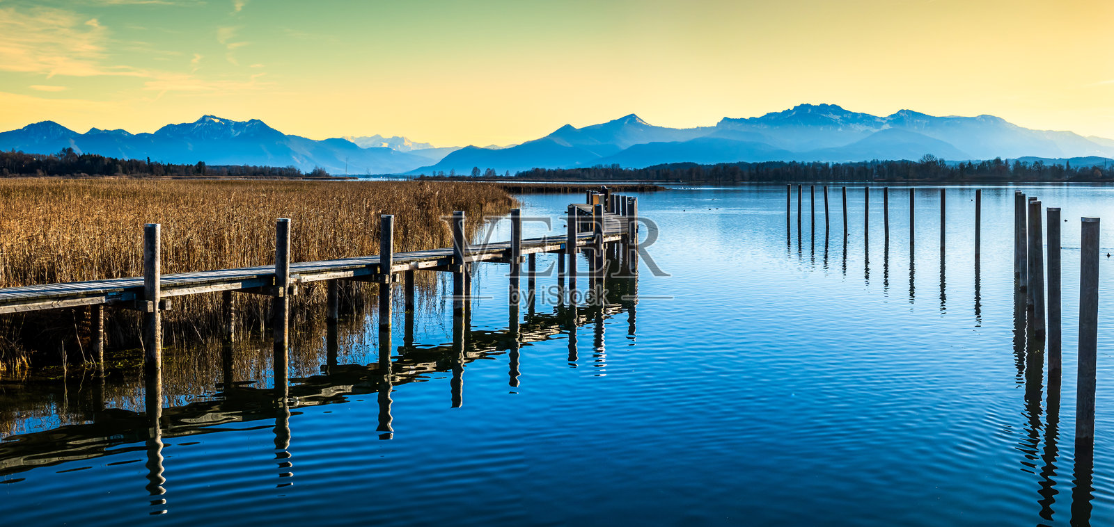 基默湖的风景照片摄影图片