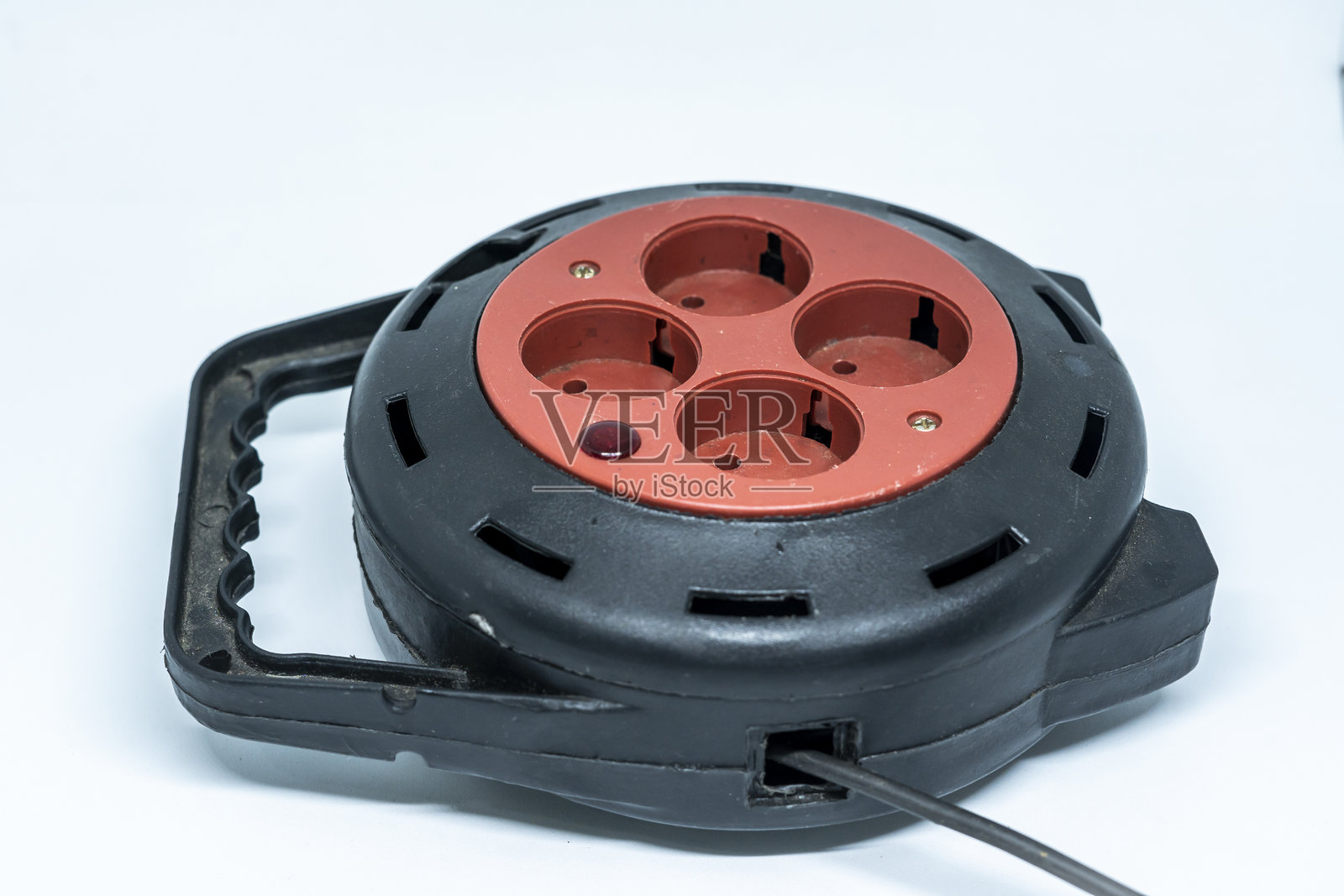 户外带遥控插座的电缆卷盘长延长线照片摄影图片