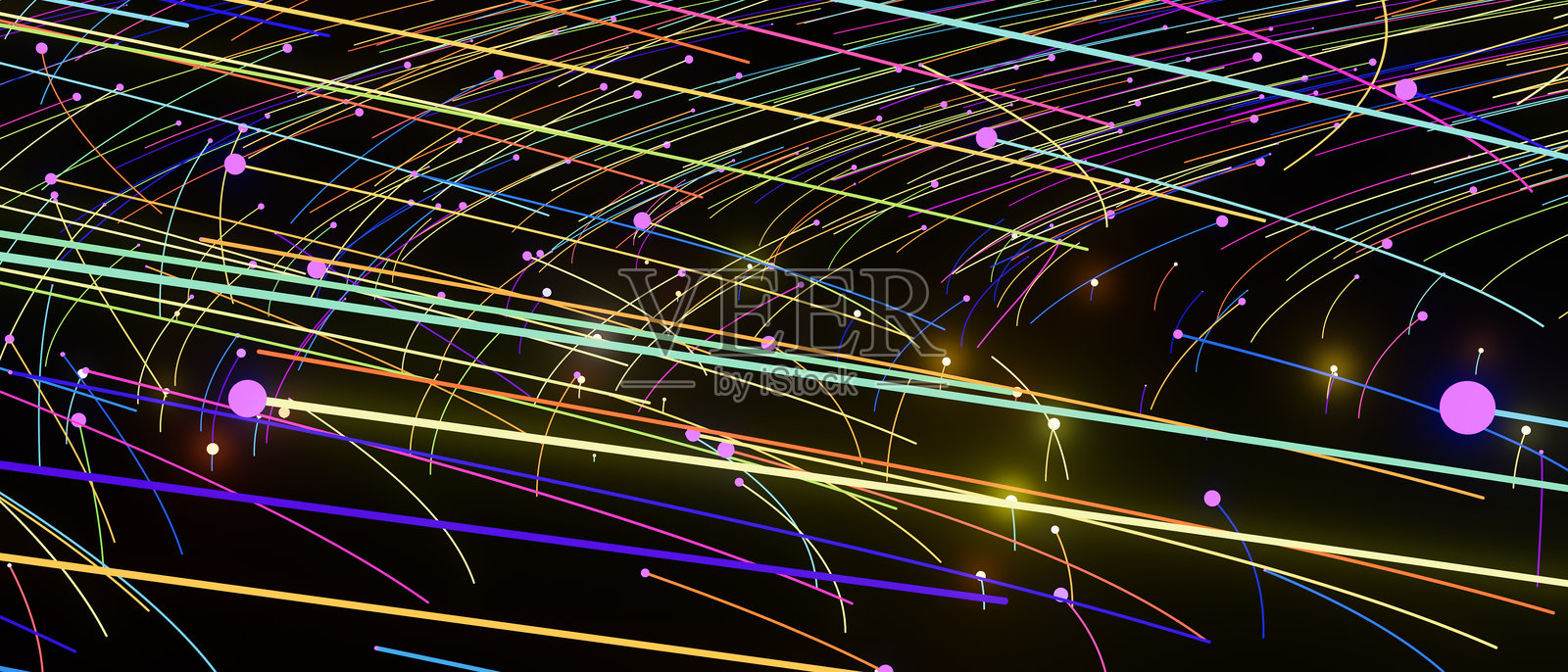 一幅色彩斑斓的抽象线条和点的图像照片摄影图片