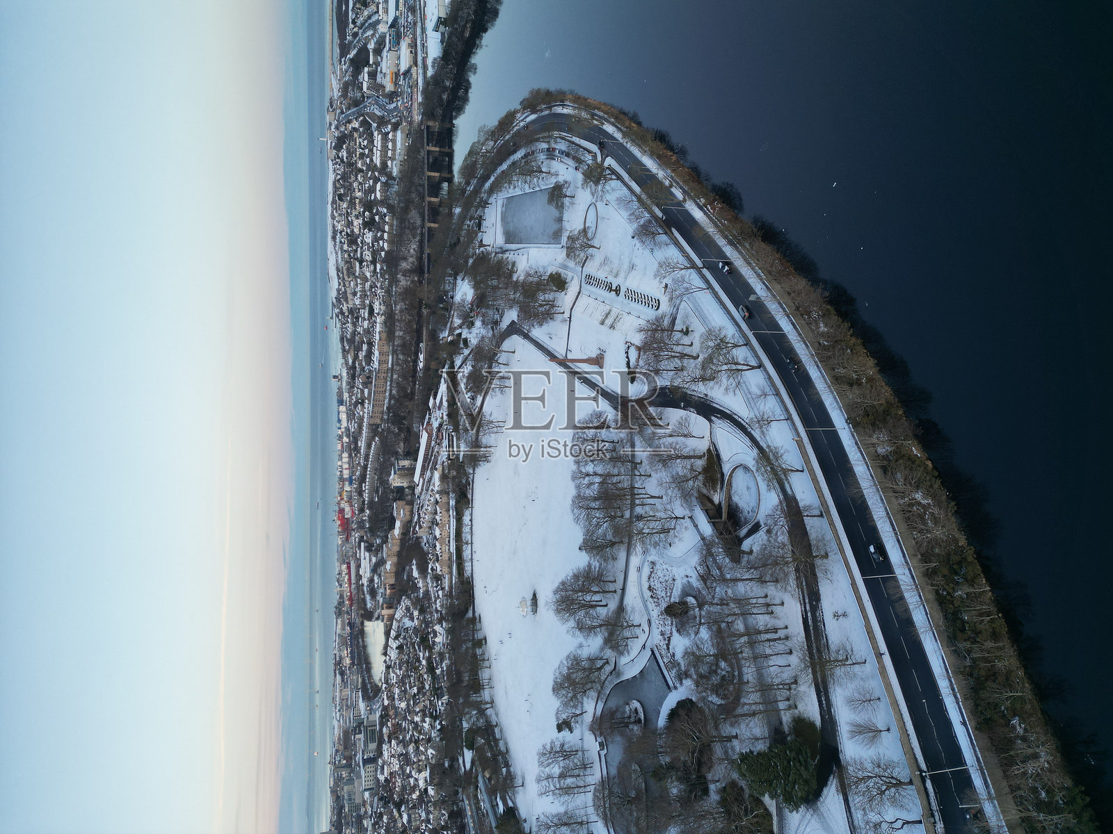 雪中的达西公园照片摄影图片