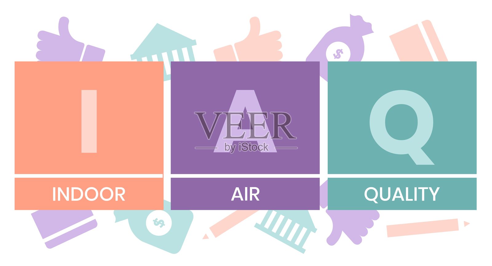 室内空气质量插画图片素材