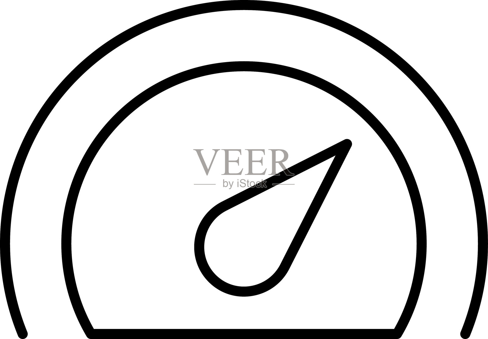 速度计矢量细线图标集。仪表盘、指示器、表盘、刻度、转速表图标。汽车速度。快速互联网速度标志。速度计标志。插画图片素材