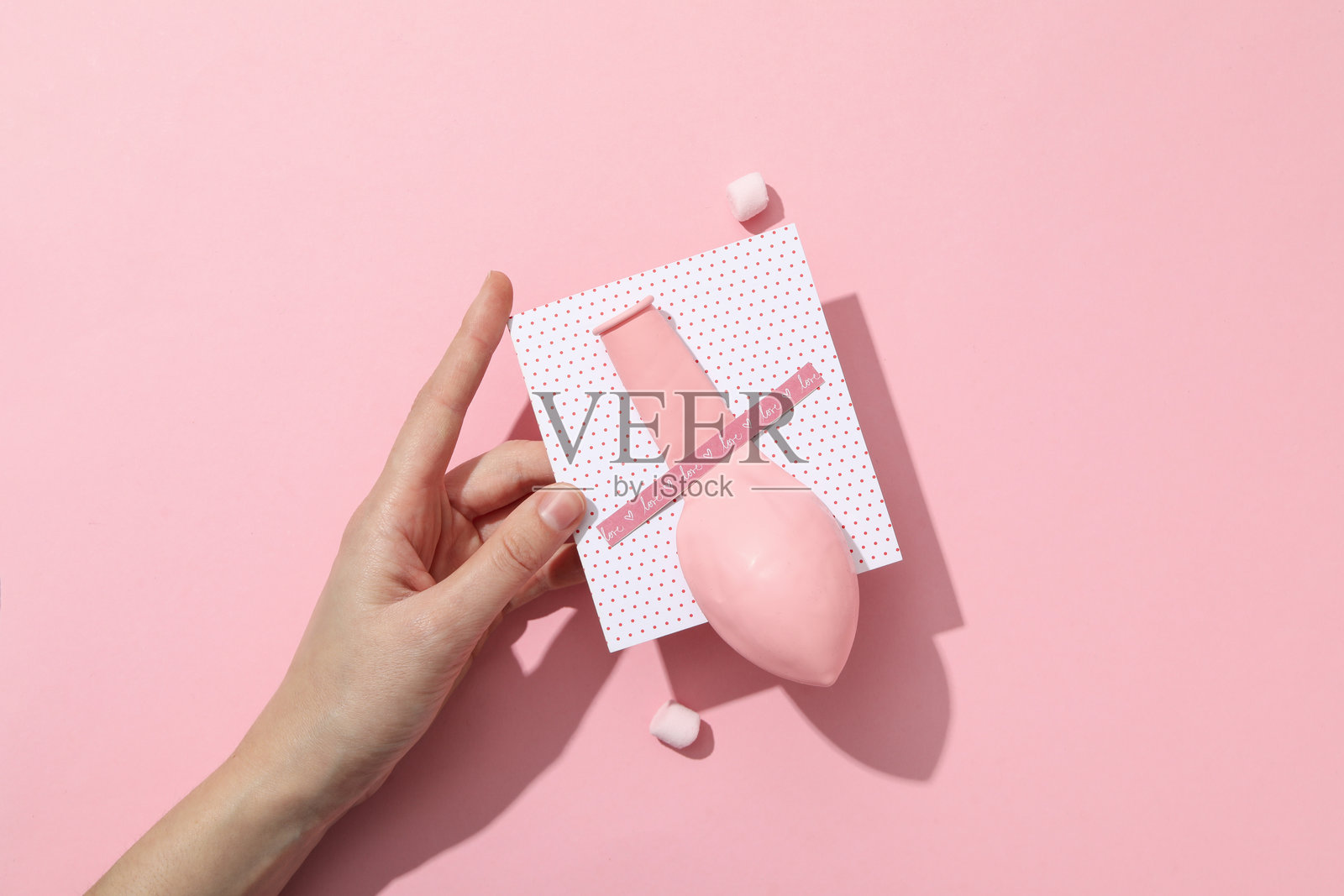 情人节的概念，恋人们的节日，俯视图照片摄影图片