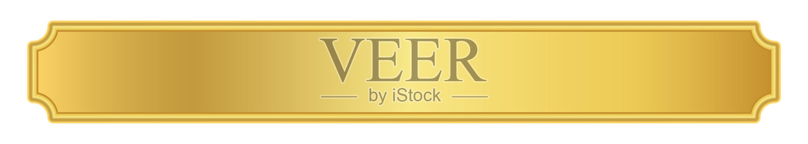 金色标签横幅，奢华金色框架，金色名牌插画图片素材