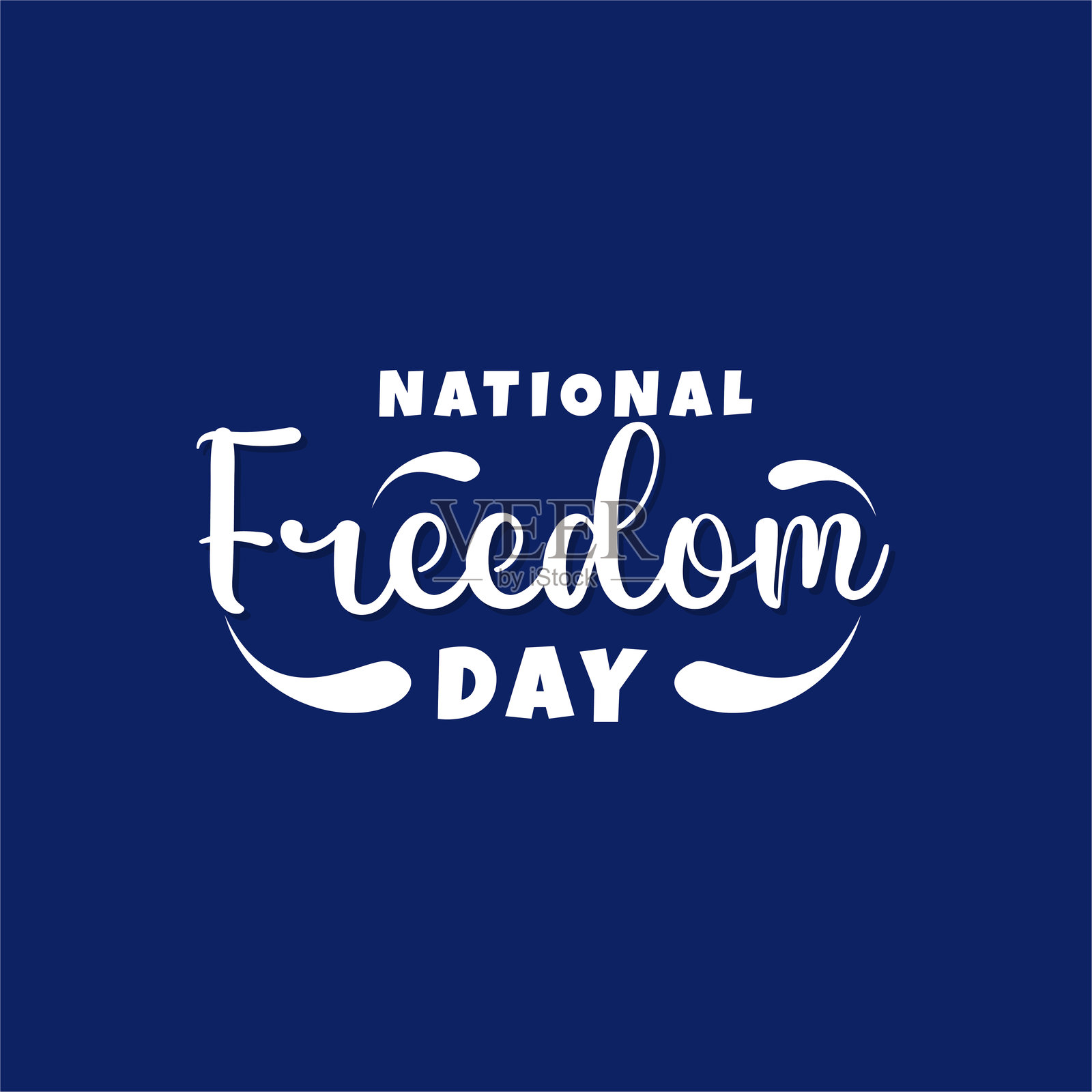 打破束缚，庆祝国家自由日插画图片素材
