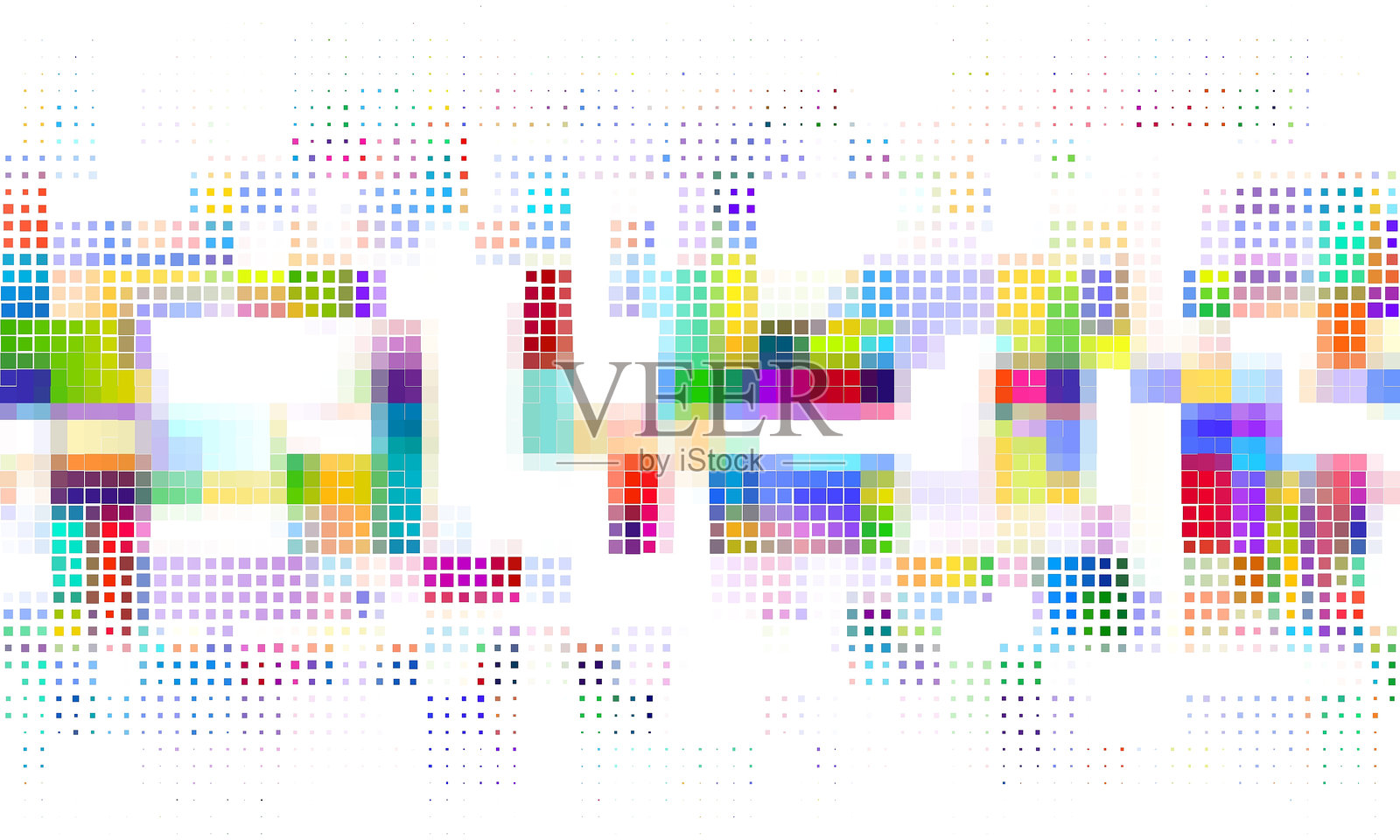 白色背景上带有彩色点状半色调图案。抽象设计背景插画图片素材