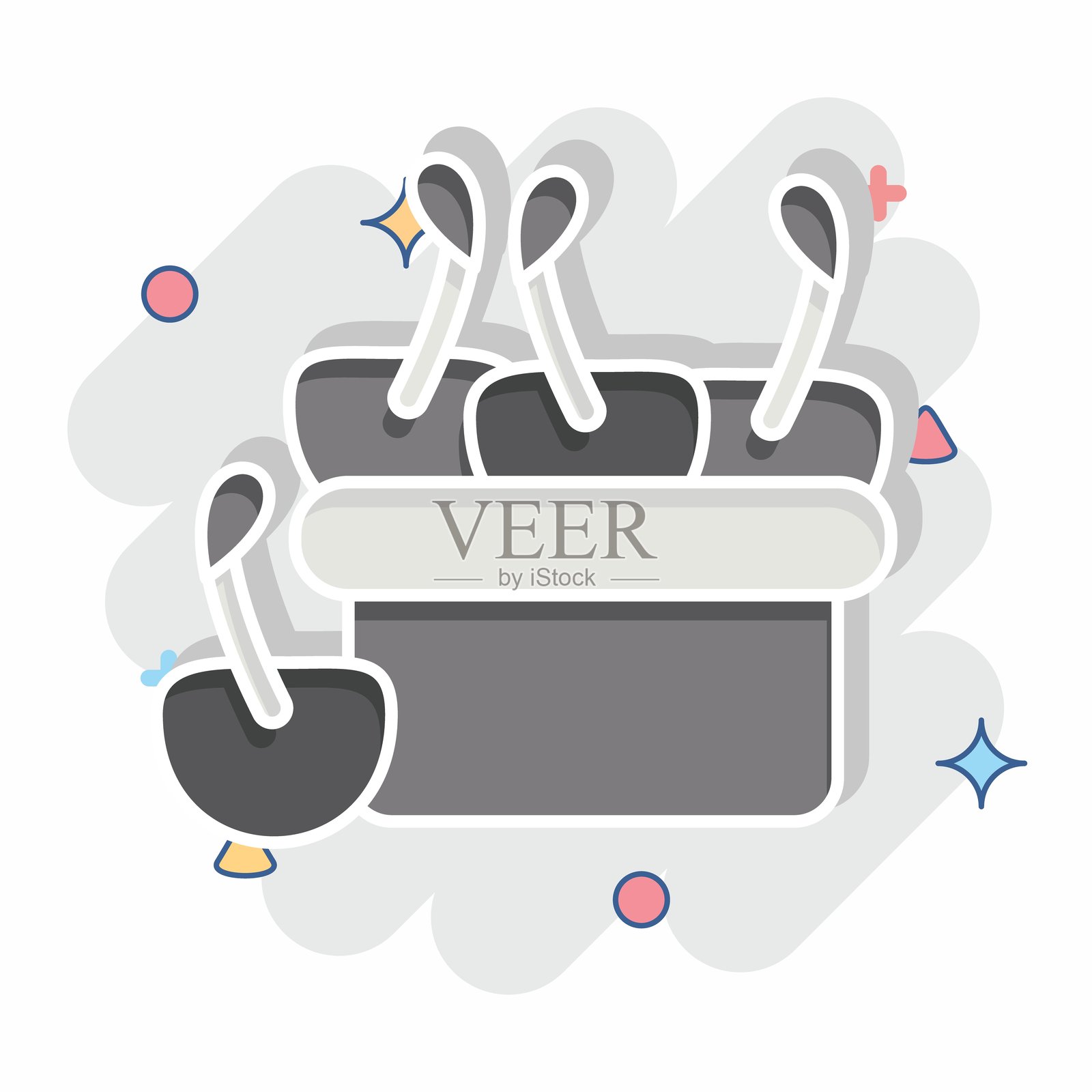 樱桃图标。与夏季象征相关。漫画风格。设计可编辑。插画图片素材