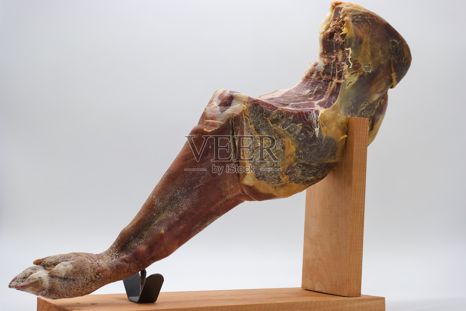 火腿，西班牙，肉类，食品，烹饪，腿，猪肉，自然，木制架子照片摄影图片