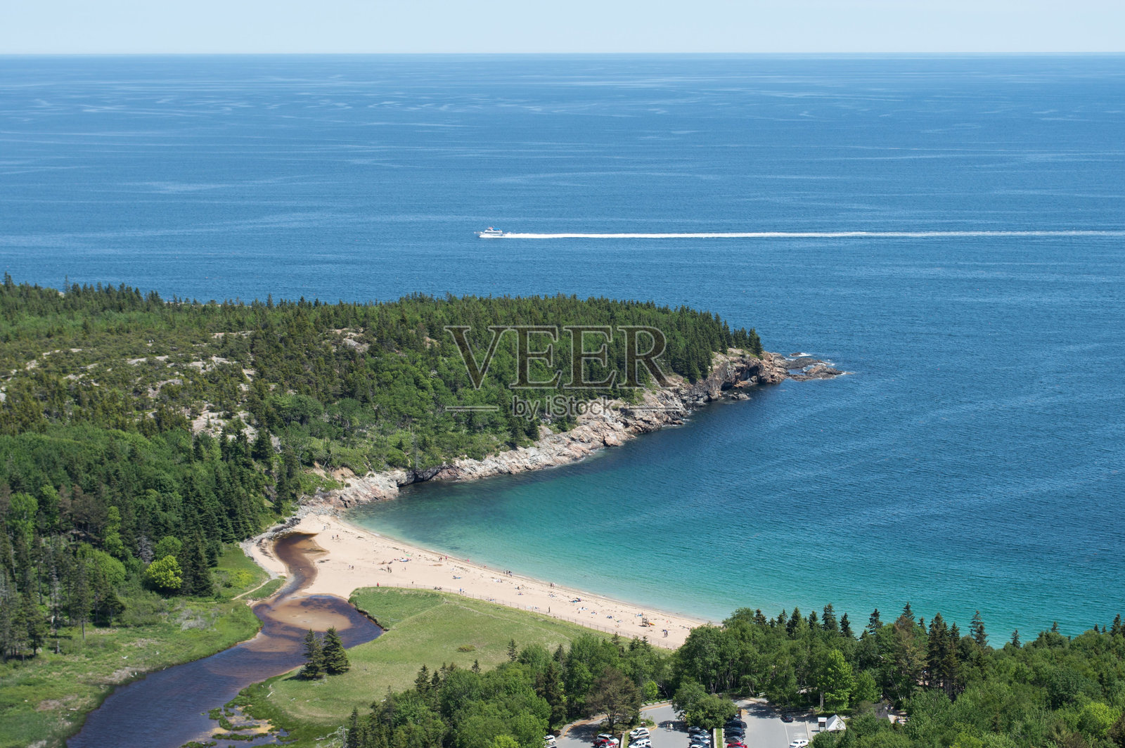 阿卡迪亚国家公园的沙滩照片摄影图片