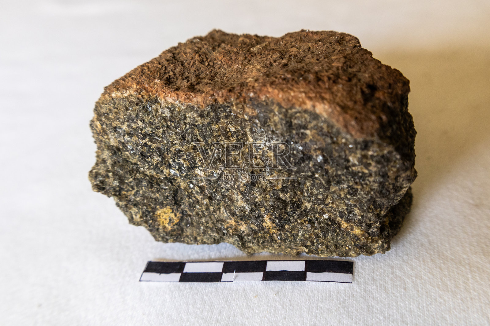 带有刻度的哈茨堡岩样本照片摄影图片