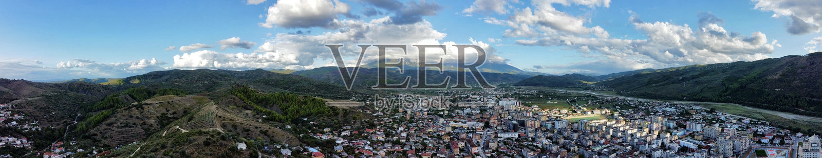 城市天际线的全景视图照片摄影图片