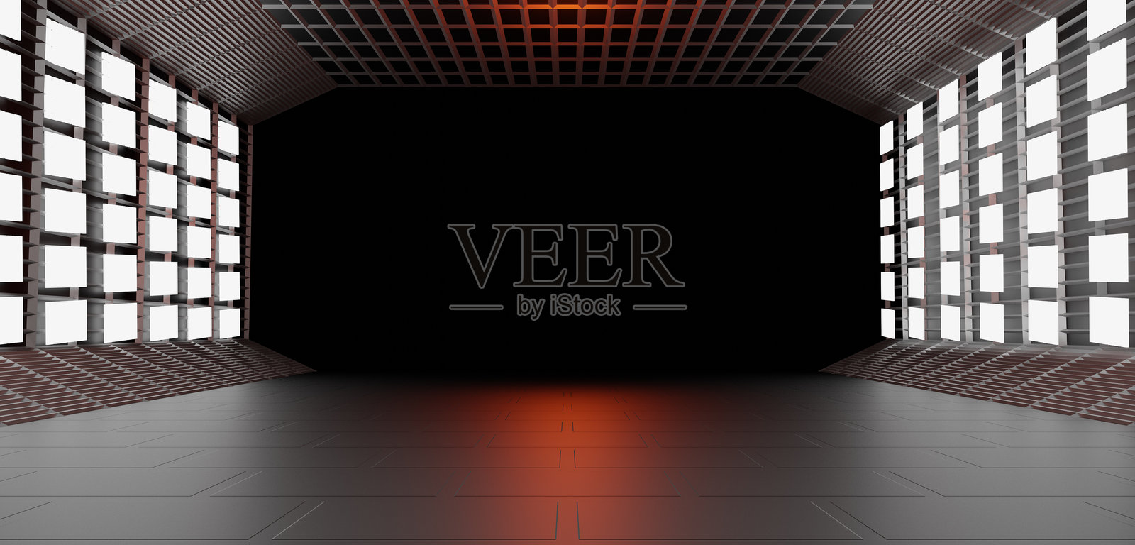 背景走廊科技方管3D插图照片摄影图片