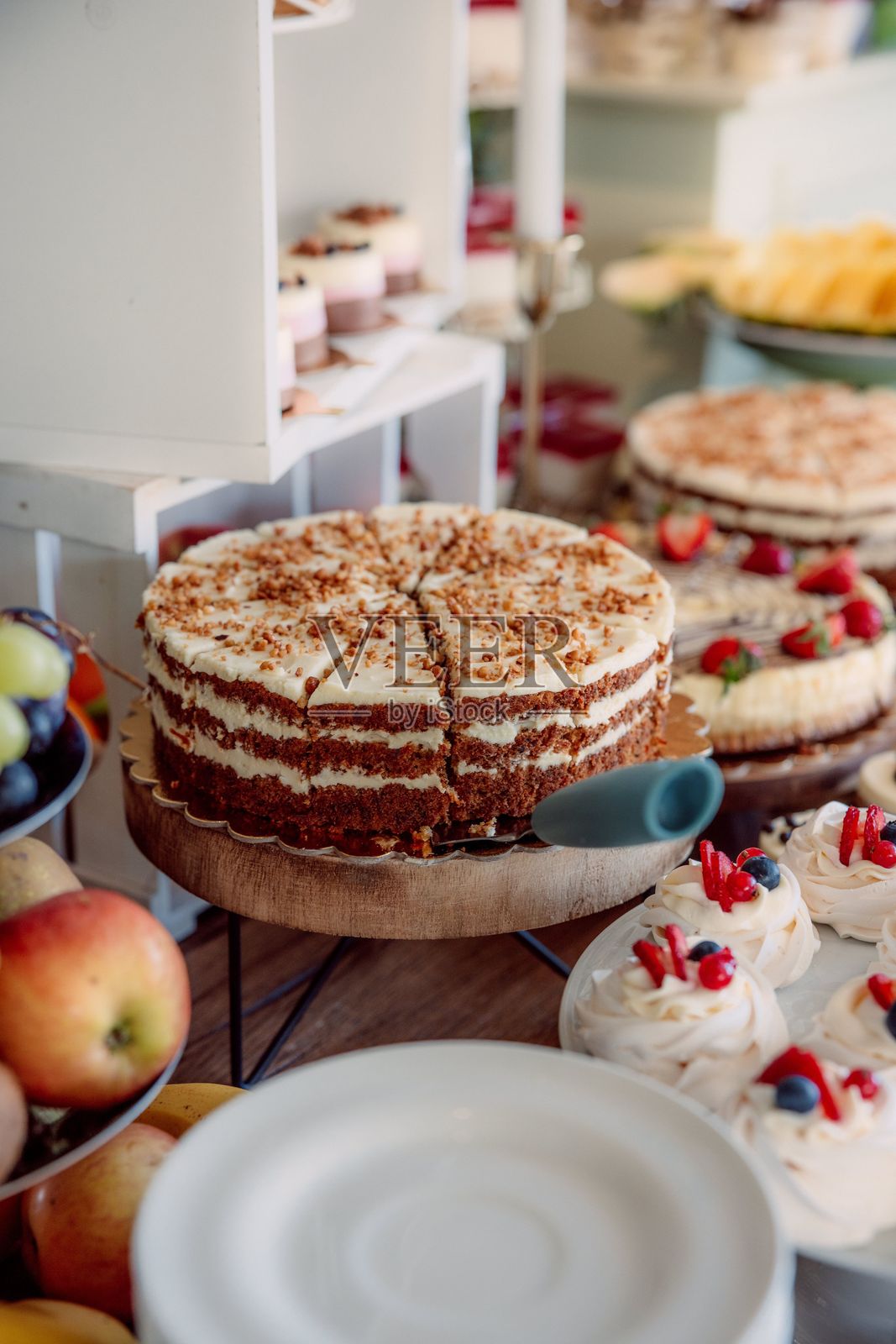 胡萝卜蛋糕和糕点展示照片摄影图片