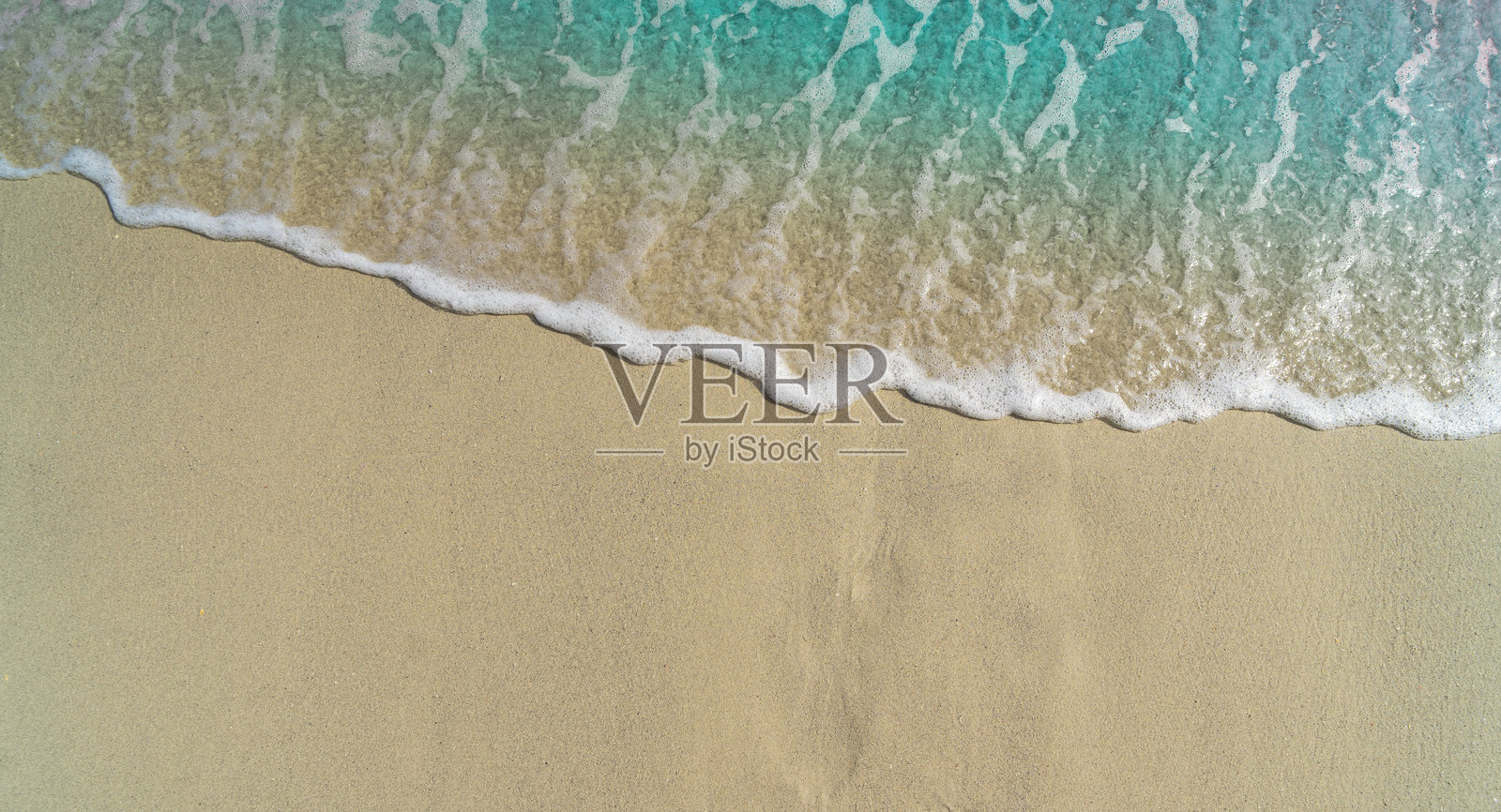 美丽的沙滩特写，俯视图照片摄影图片