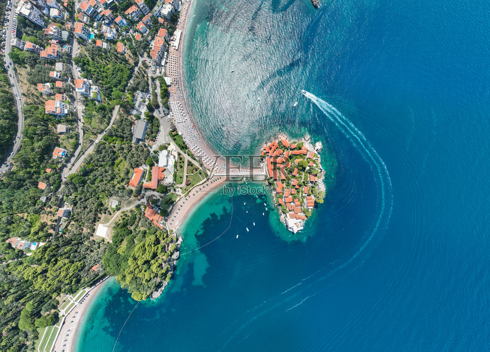 圣斯特凡岛 - 布德瓦，黑山照片摄影图片