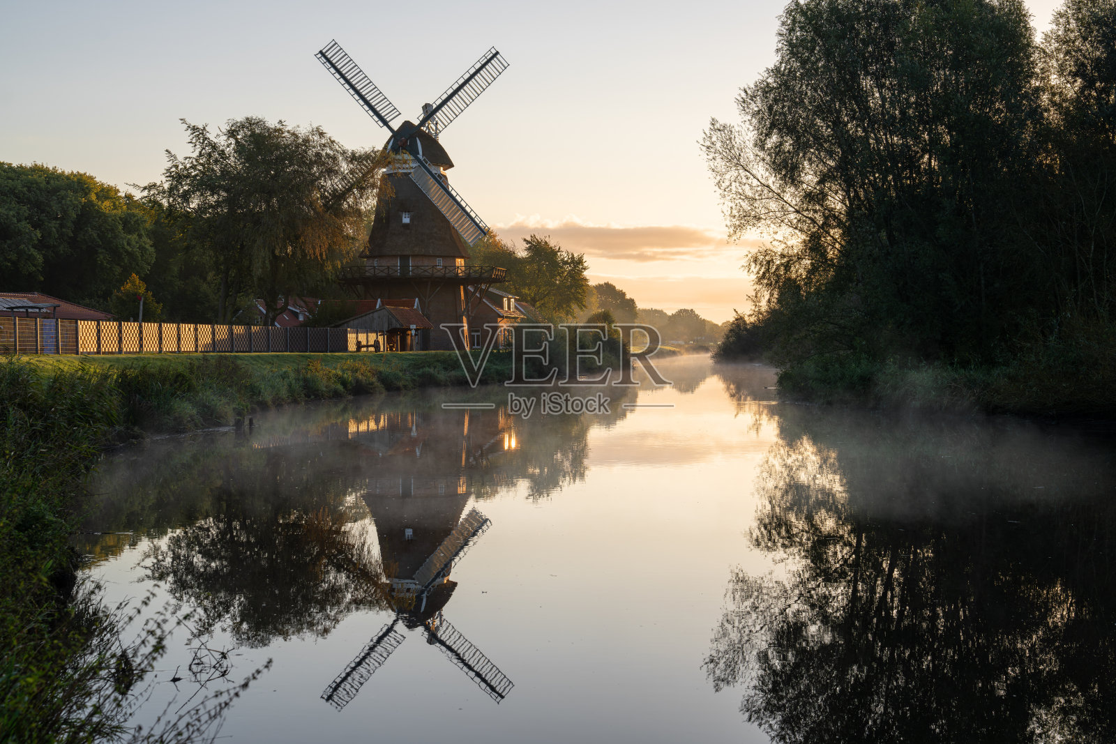 亨斯特福德磨坊，德国下萨克森州照片摄影图片