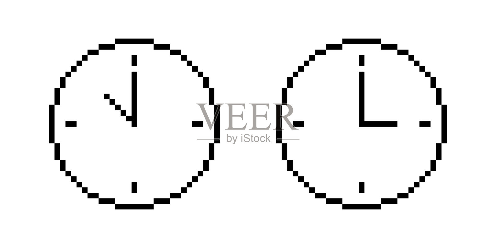 时间手表像素艺术图标插画图片素材