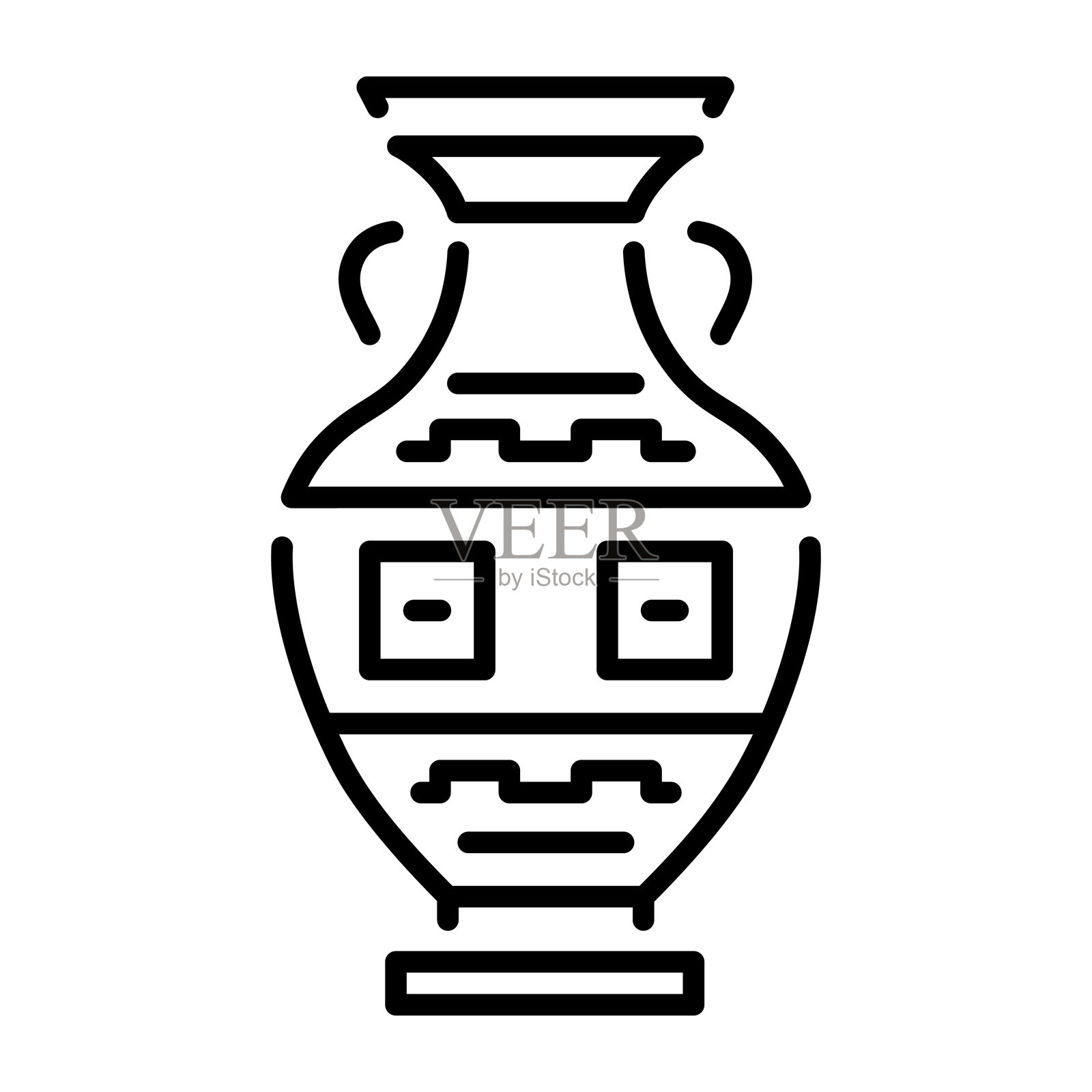 古代陶器插画图片素材