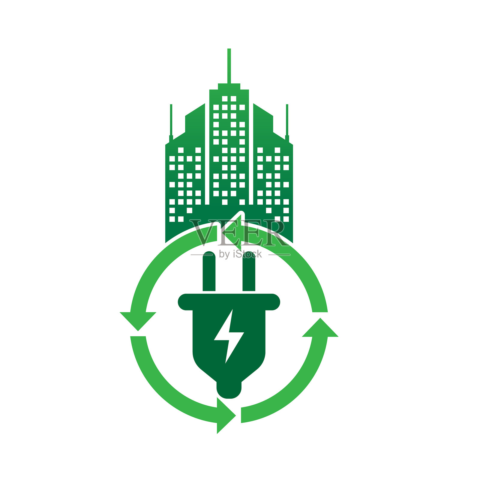 生态能源图标概念插画图片素材