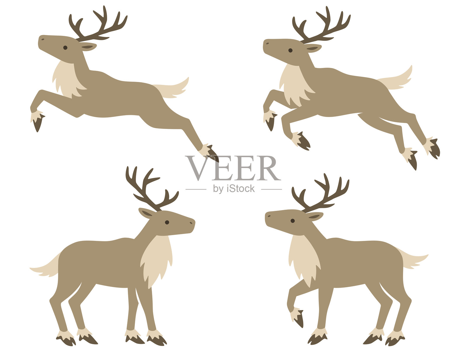 驯鹿插图集插画图片素材