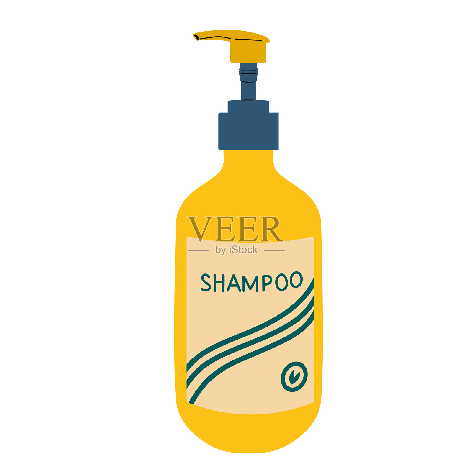 一瓶洗发水。护发和美发产品。插画图片素材