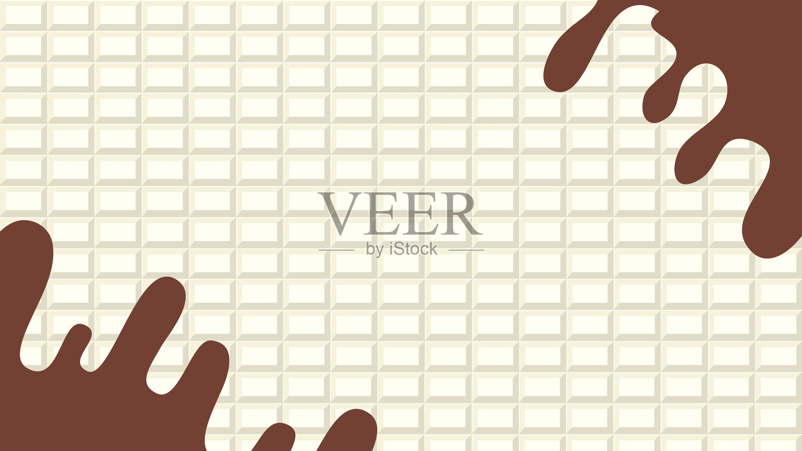 这是一个巧克力融化的背景框架插图。插画图片素材