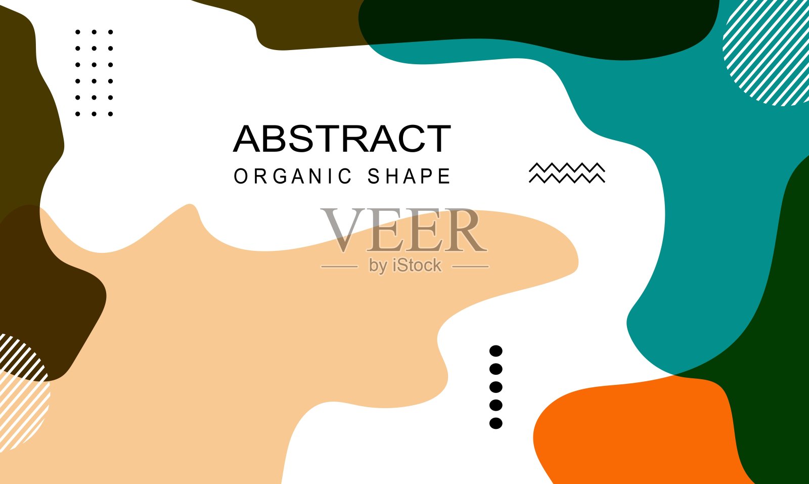 抽象有机形状背景插画图片素材