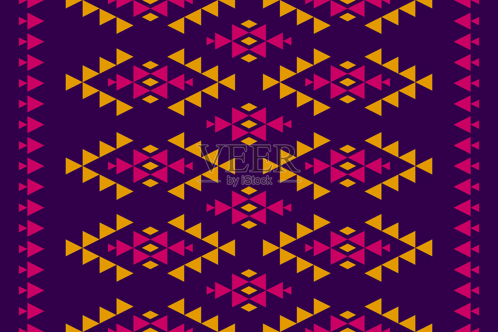 地毯部落图案艺术。几何民族无缝图案传统。美式、墨西哥风格。插画图片素材