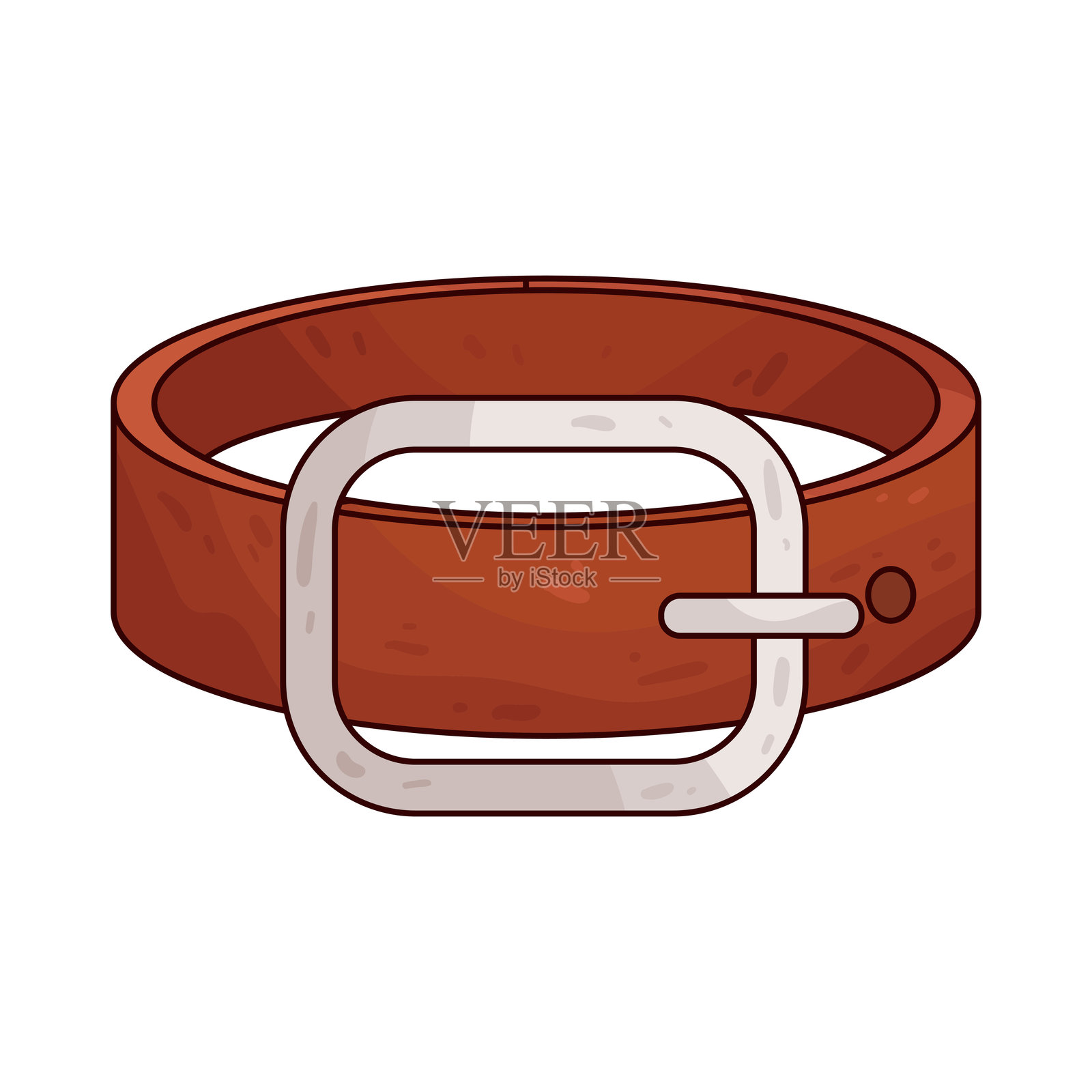 牛仔皮带扣插画图片素材