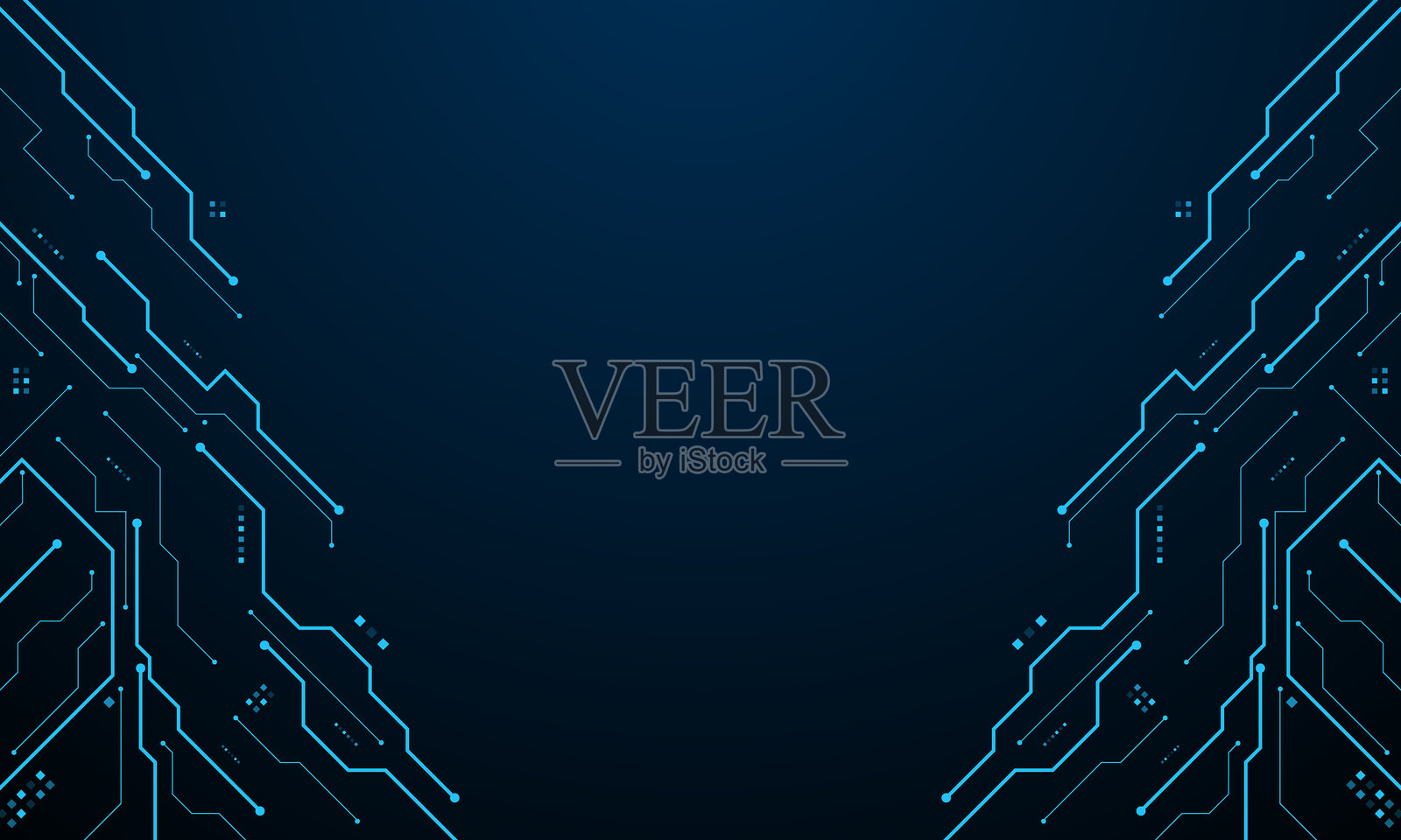 未来派电路板矢量图，电子主板，通信与工程概念，高科技数字技术概念插画图片素材