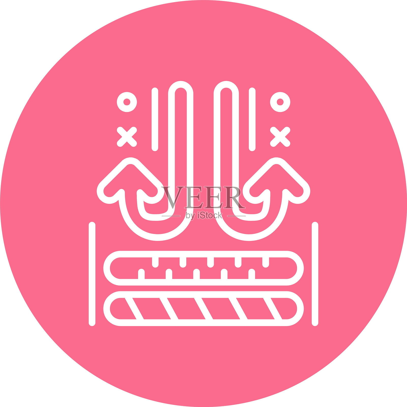 不可呼吸的线条多圈颜色插画图片素材