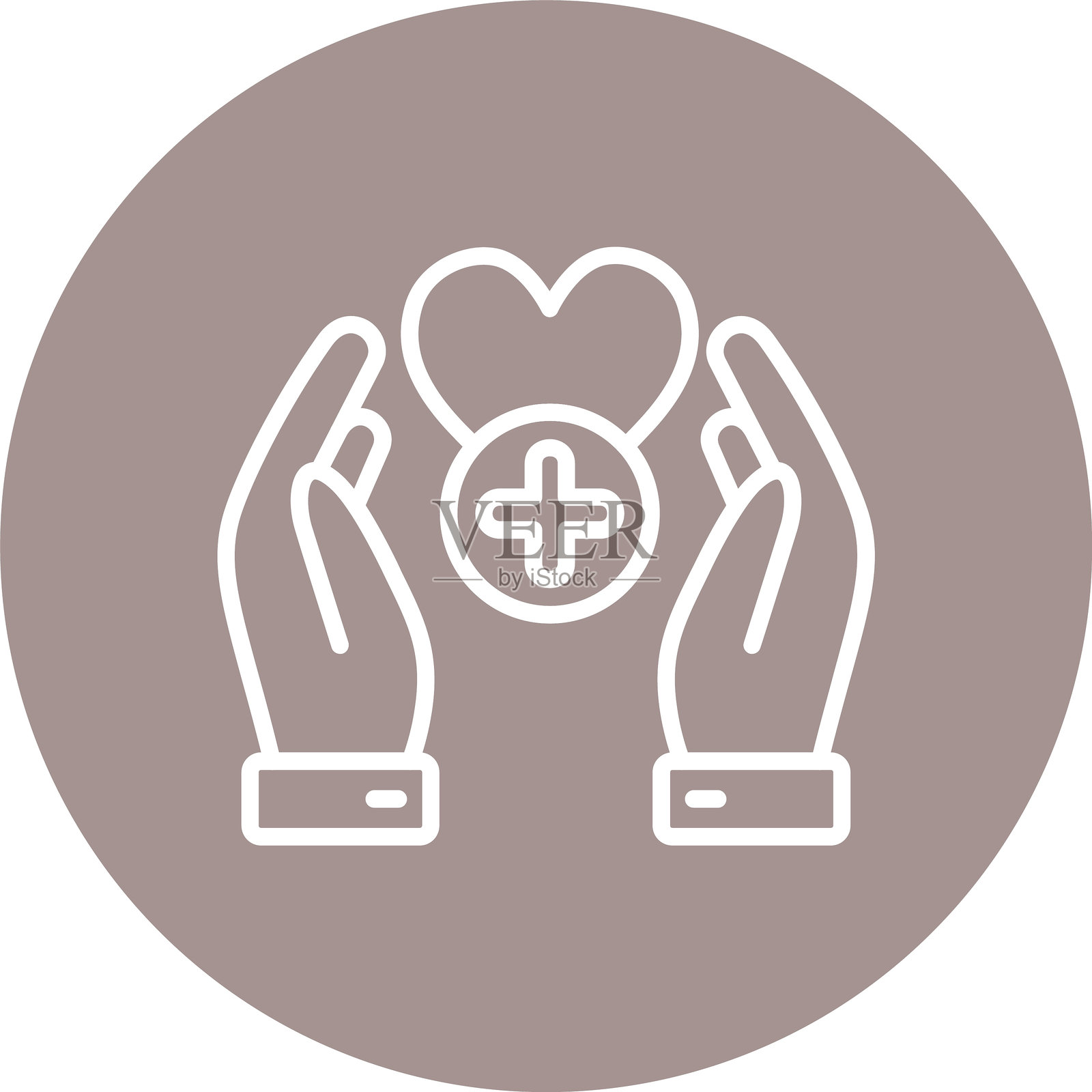 医疗线多圈颜色插画图片素材