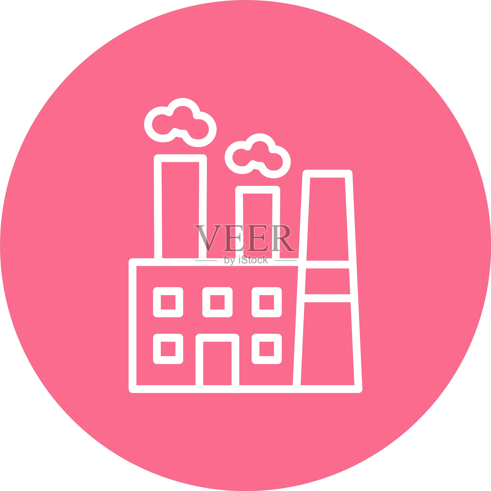 工厂生产线多圈颜色插画图片素材