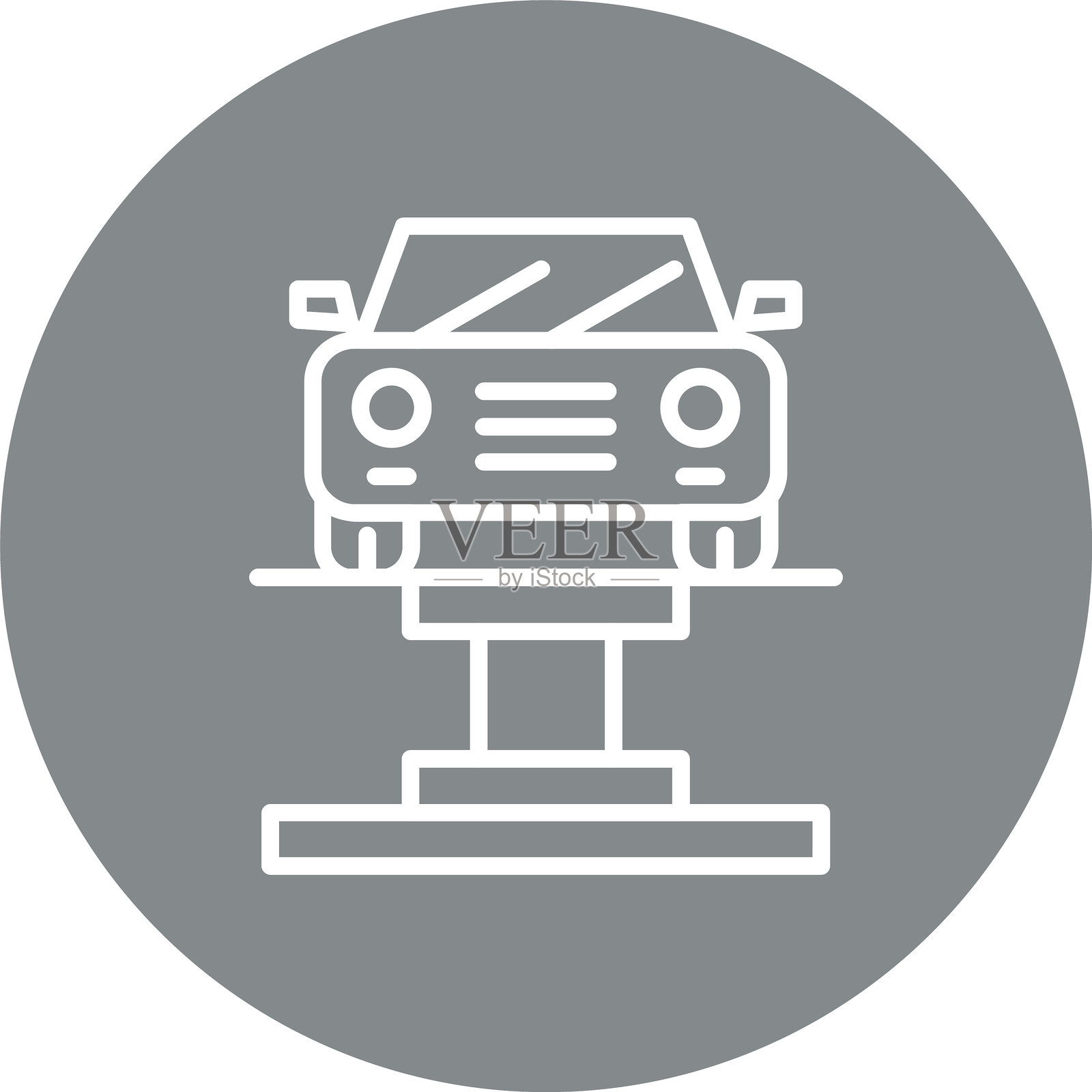 汽车升降线多圈颜色插画图片素材